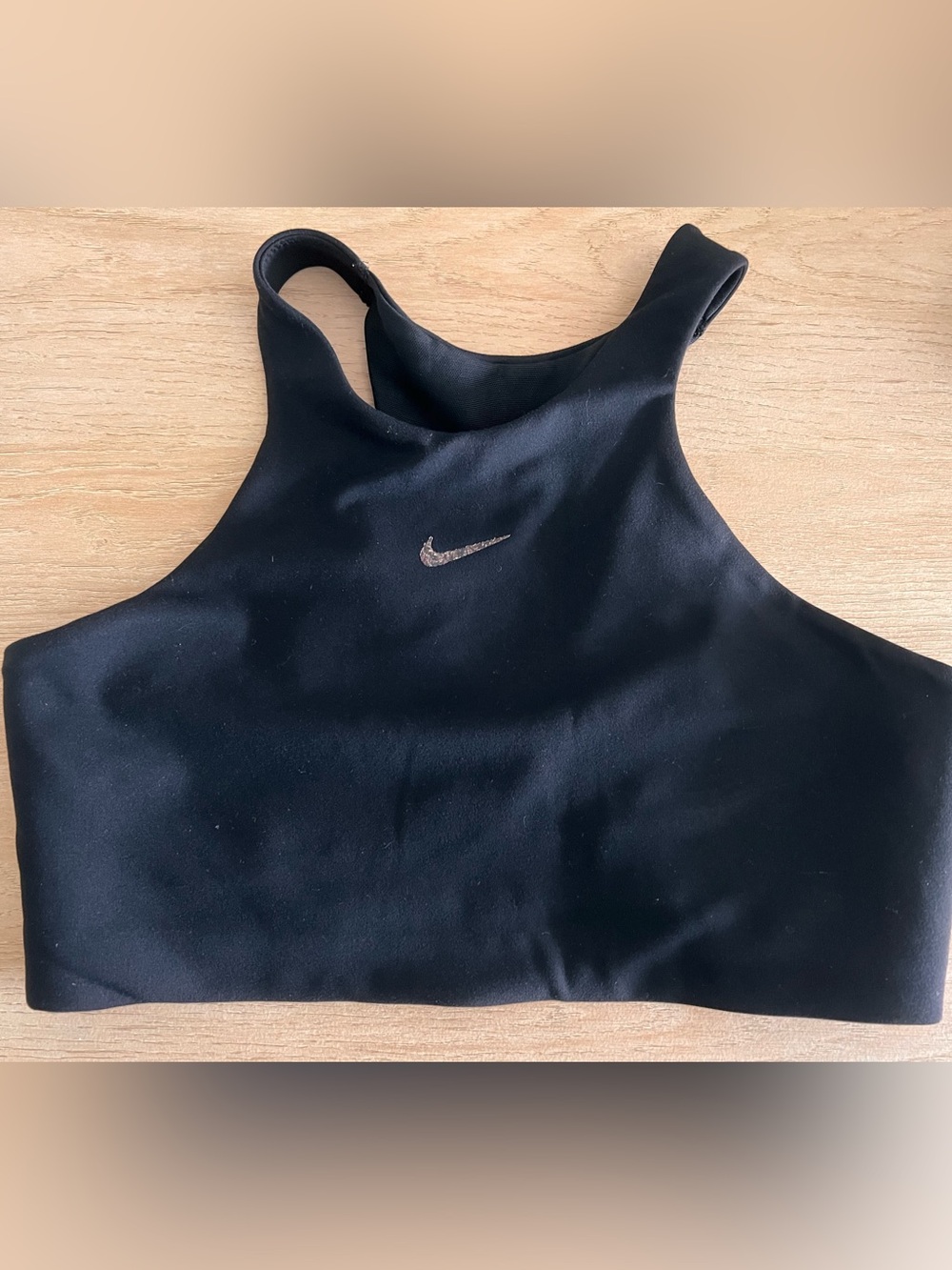 Nike Black Sports Bra with Silver Swoosh